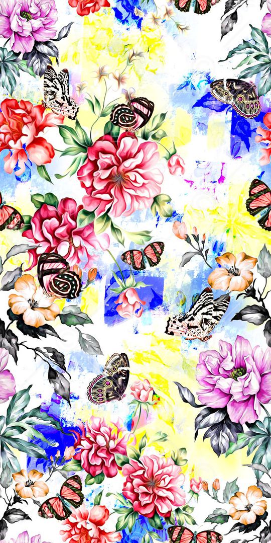 古典 水彩印花华亿平台图片