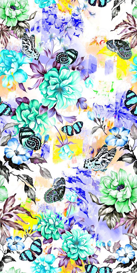 古典 水彩印花华亿平台图片