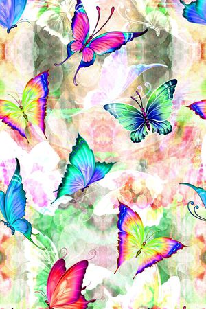 蝴蝶 肌理印花华亿平台图片