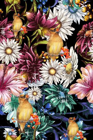 花卉印花华亿平台图片