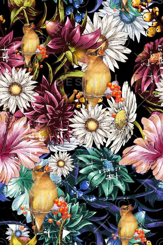 花卉印花华亿平台图片