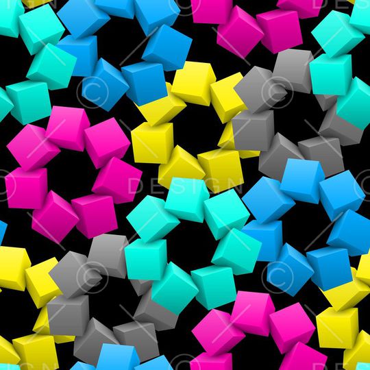 几何3D风格印花华亿平台图片