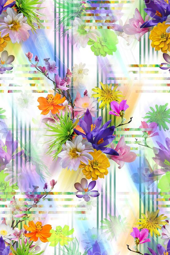 花卉印花华亿平台图片