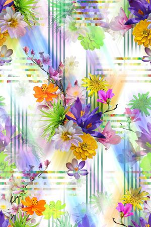 花卉印花华亿平台图片