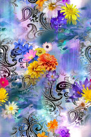 花卉印花华亿平台图片