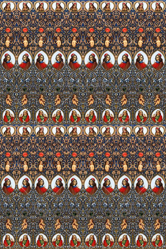 欧式古典花纹头像印花华亿平台图片