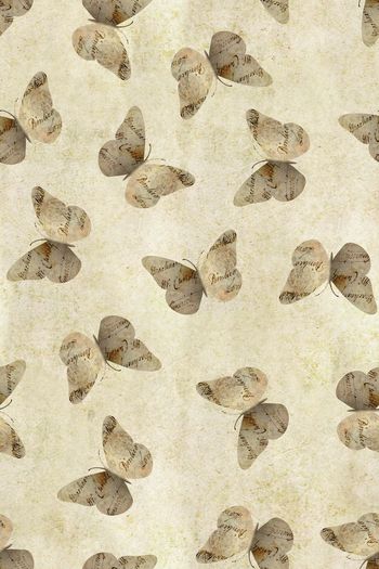 434871-牛皮纸英文剪纸蝴蝶