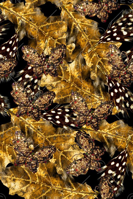 宝石蝴蝶印花华亿平台图片