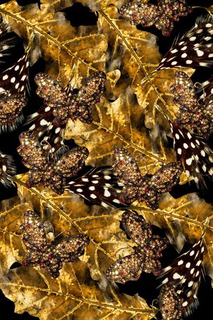 宝石蝴蝶印花华亿平台图片