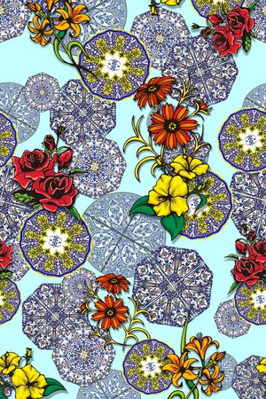 青花瓷印花华亿平台图片