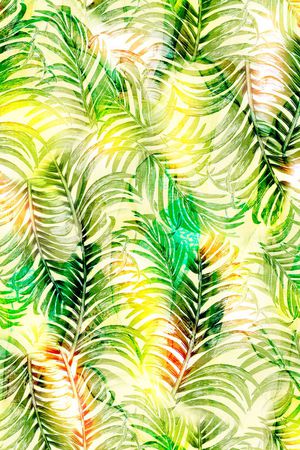 树叶植物印花华亿平台图片