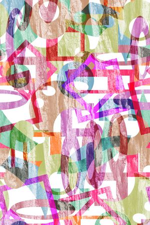 几何木纹叠加组合印花华亿平台图片