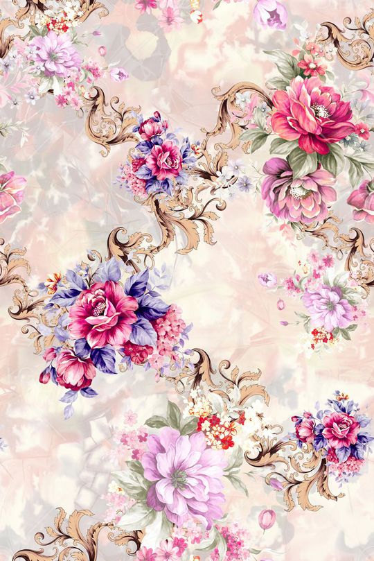 花卉印花华亿平台图片