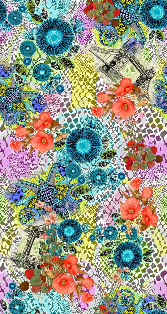 动物纹印花华亿平台图片