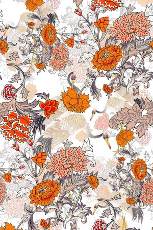 复古印花华亿平台图片