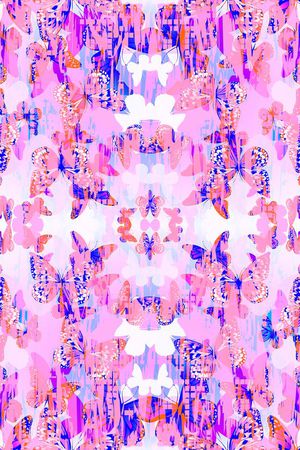 蝴蝶印花华亿平台图片