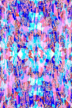 蝴蝶印花华亿平台图片