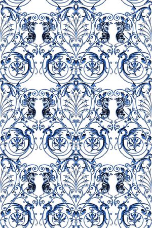 卷草印花华亿平台图片