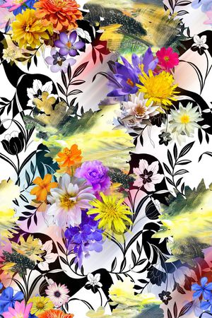 花卉印花华亿平台图片