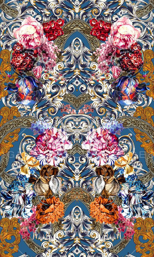 欧式印花华亿平台图片