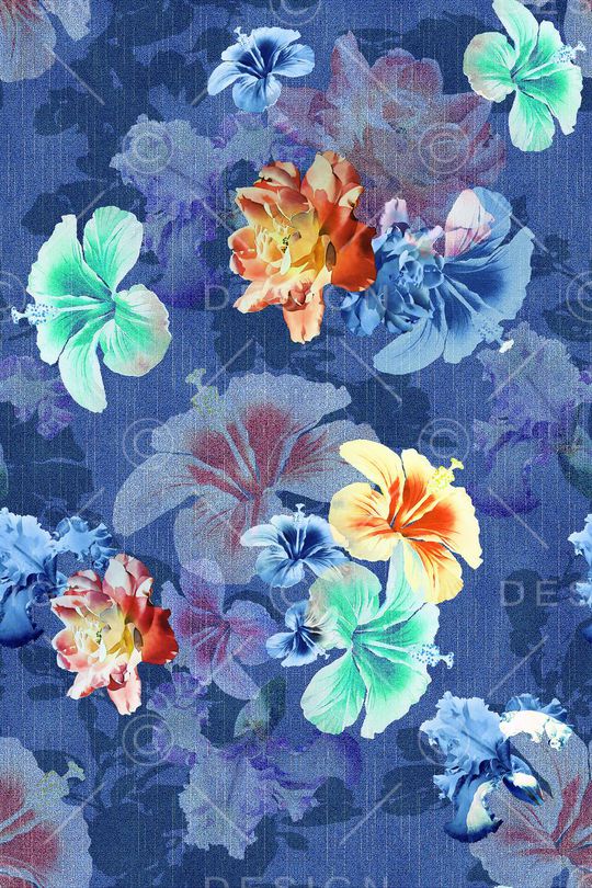 花卉印花华亿平台图片