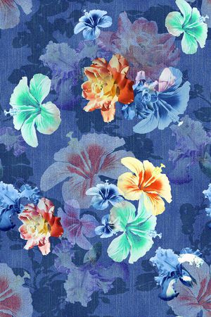 花卉印花华亿平台图片