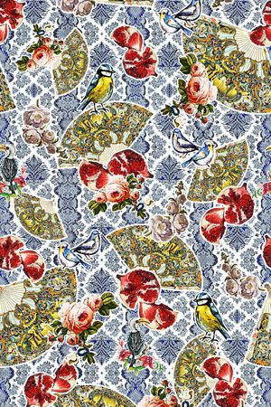 欧式印花华亿平台图片