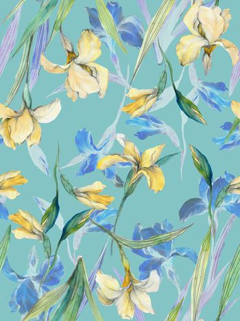 435621-时尚铅笔手绘水彩上色数码印花