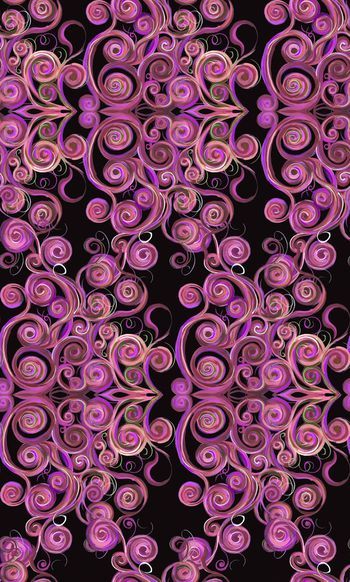 435623-时尚抽象手绘螺旋笔触印花