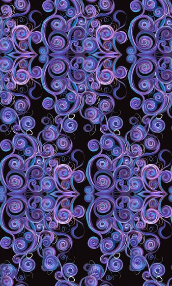 435624-时尚抽象手绘螺旋笔触印花