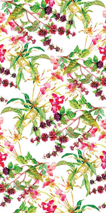 多彩花卉印花华亿平台图片