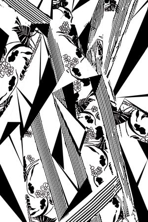 黑白印花华亿平台图片