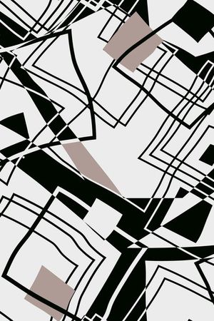 几何线条印花华亿平台图片