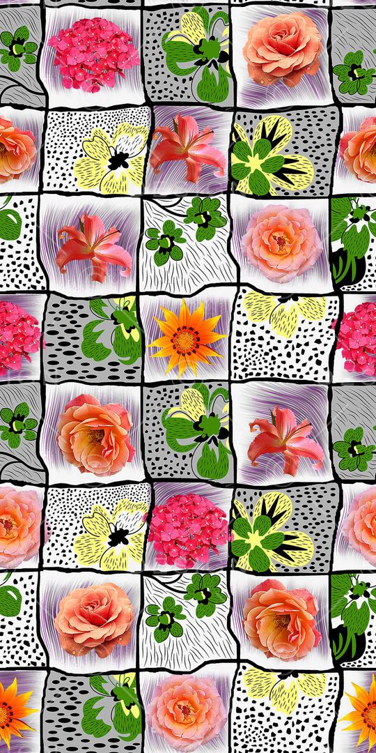 格子印花华亿平台图片