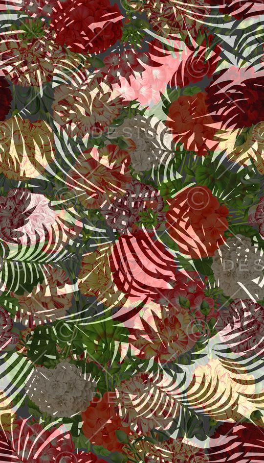 花卉印花华亿平台图片