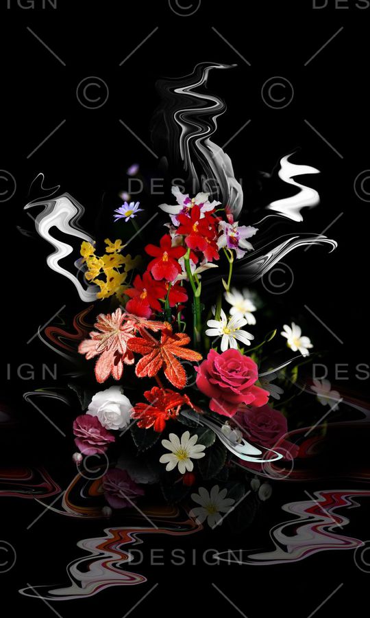 花卉印花华亿平台图片