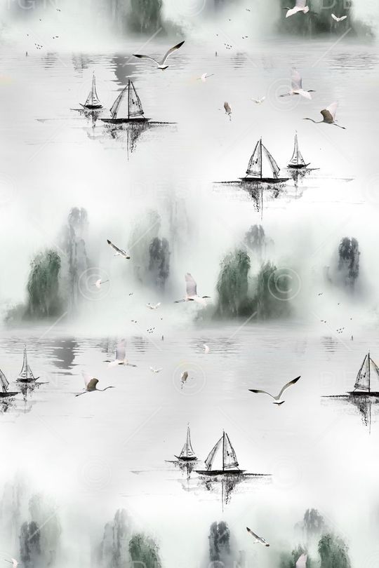 中国风印花华亿平台图片