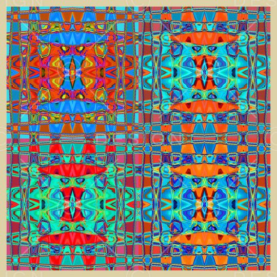 抽象梦幻印花华亿平台图片