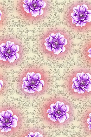 欧式印花华亿平台图片