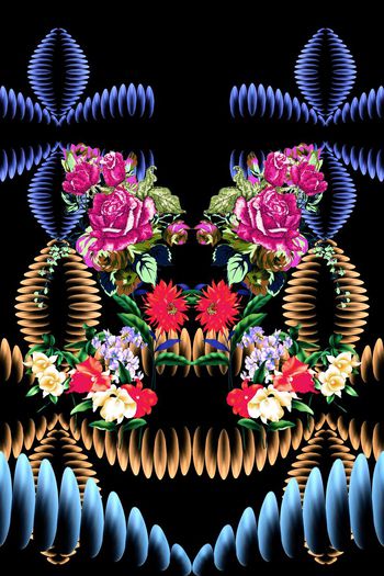 花卉印花华亿平台图片