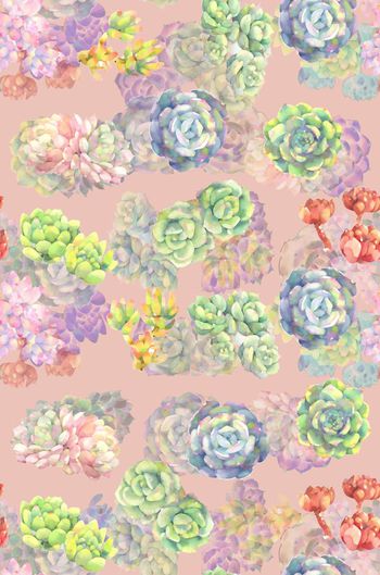 435981-时尚肉类植物叶数码印花