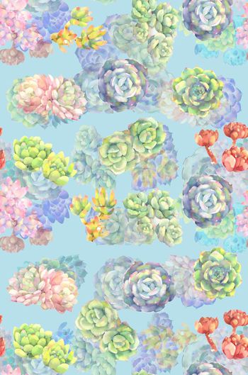 435982-时尚肉类植物叶数码印花