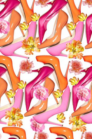 高跟鞋印花华亿平台图片