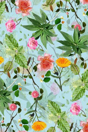 3D花卉印花华亿平台图片