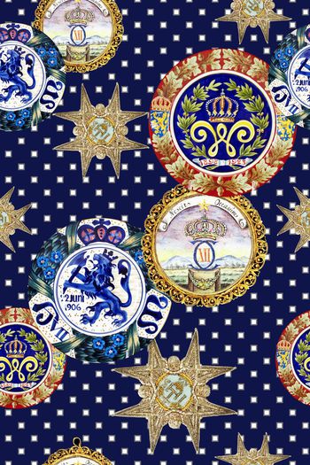 436126-极品大牌男装印花徽章霸气华丽欧式