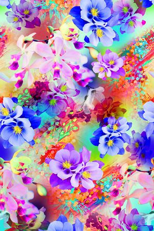 丝绸 真丝 棉布印花华亿平台图片