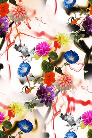 花卉印花华亿平台图片