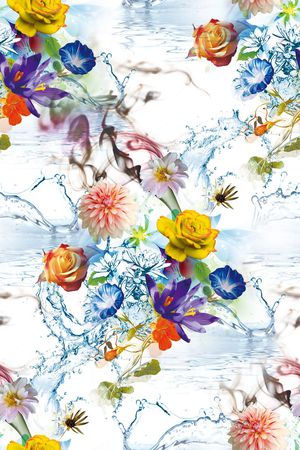 花卉印花华亿平台图片