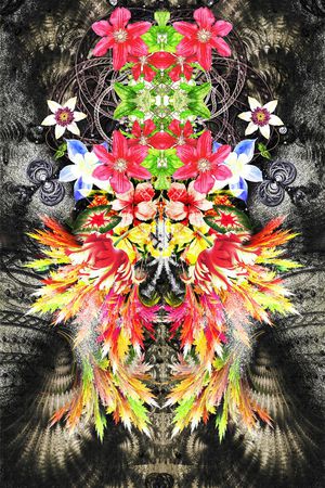 花卉印花华亿平台图片