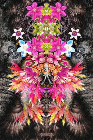 花卉印花华亿平台图片